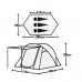 Палатка туристическая 3 местная с козырьком ST-7090